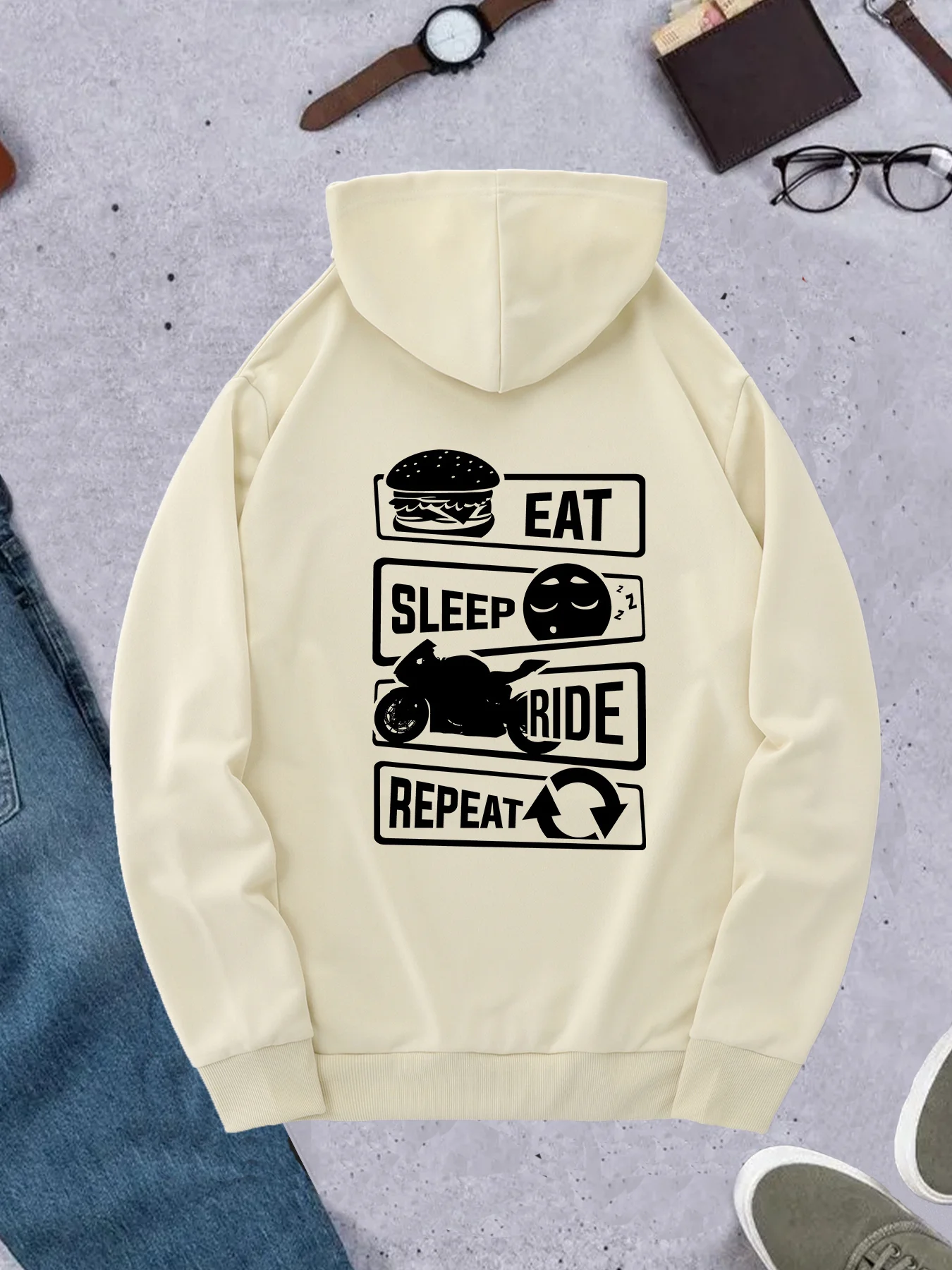 Korean Men Lifestyle - Moletom Masculino Estilo Coreano com Estampa