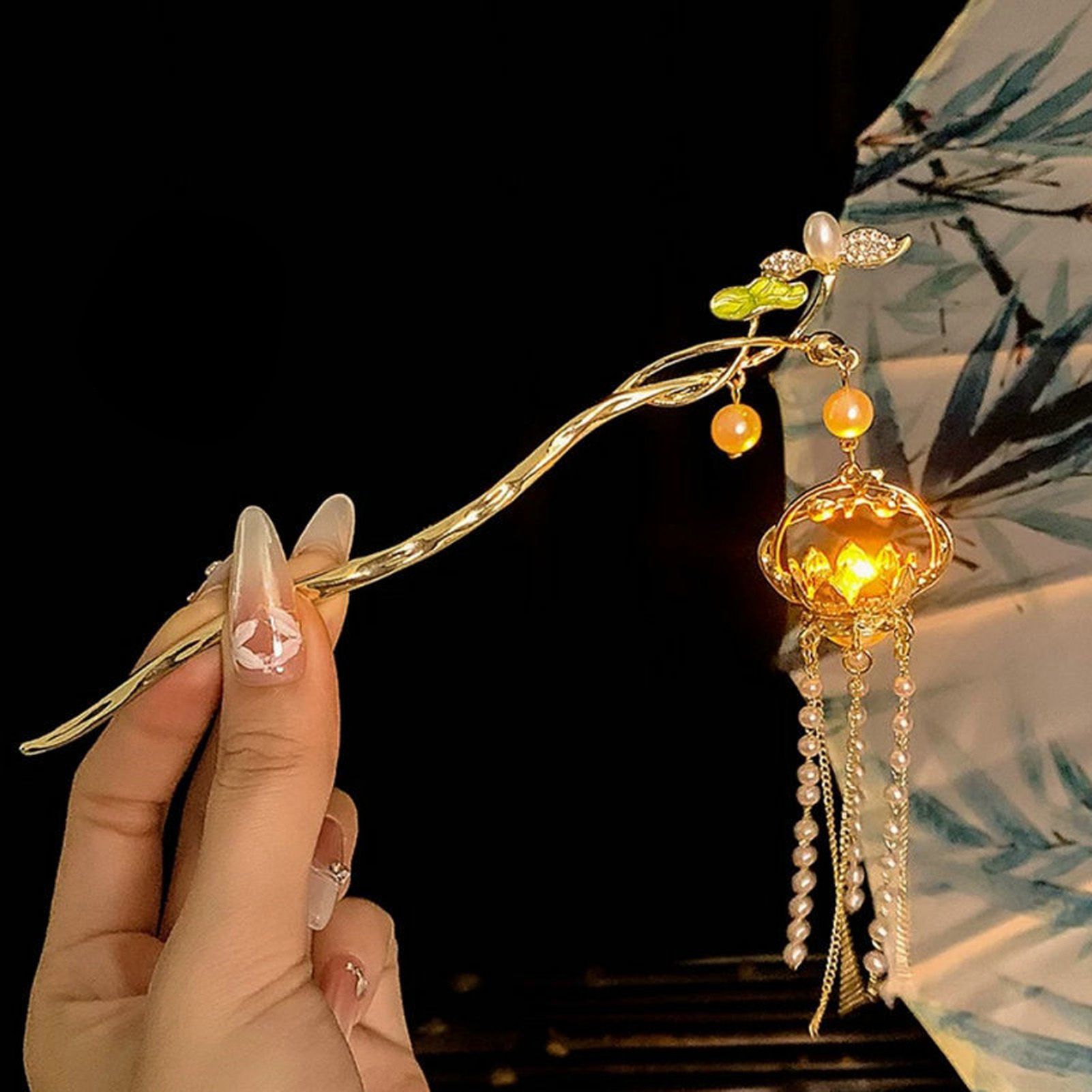 Flor luminosa hairpin para mul - Hanbok Hair Pin avaliação e preço