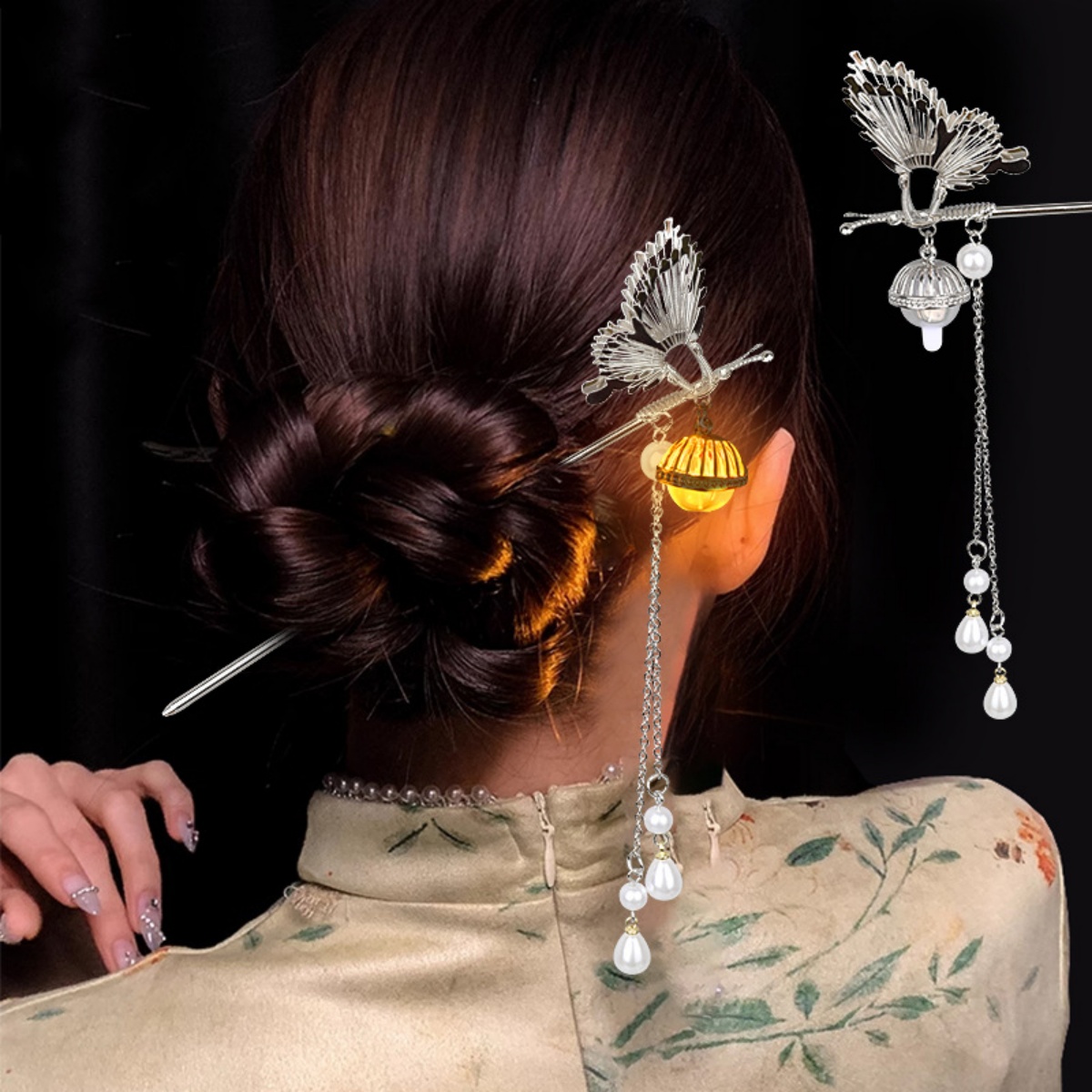 Flor luminosa hairpin para mul - Hanbok Hair Pin avaliação e preço