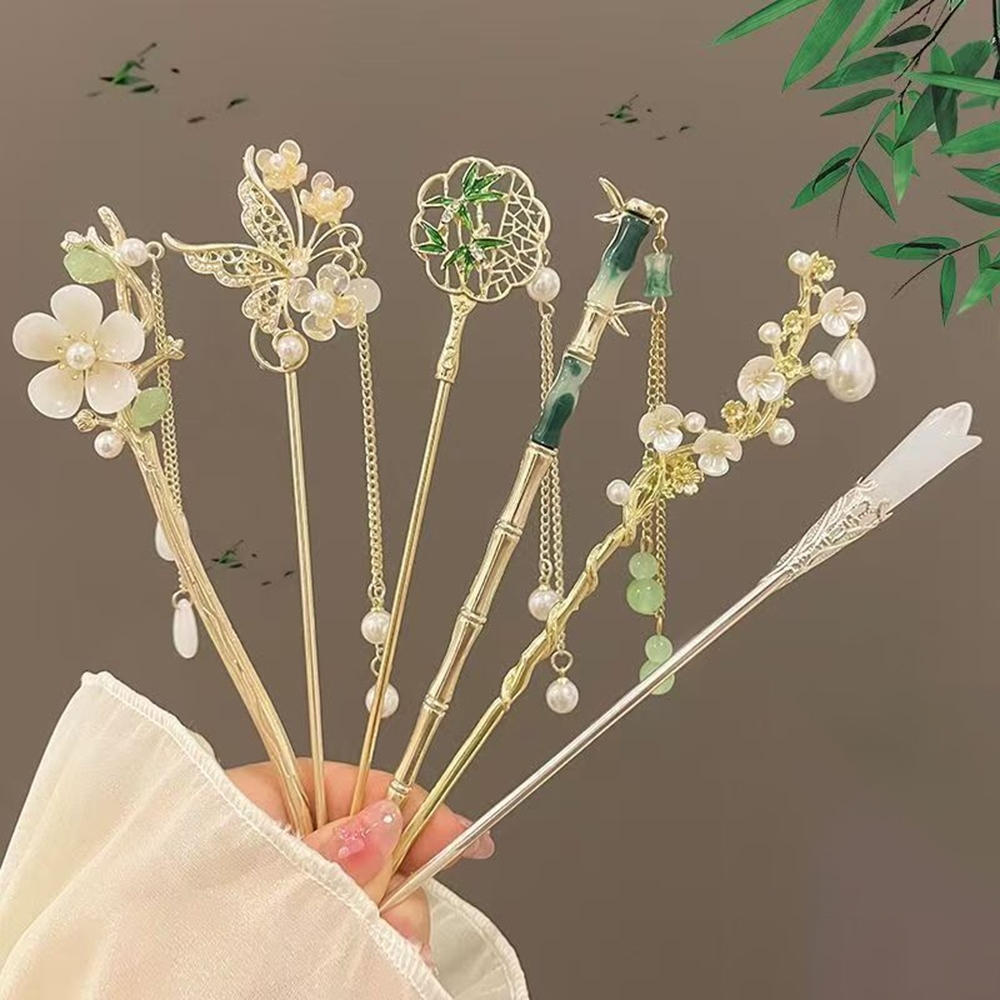 1/6 pçs elegante estilo chinês - Hanbok Hair Pin avaliação e preço