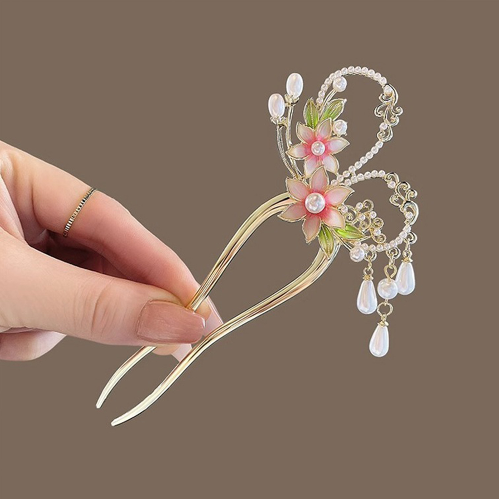 Elegante rosa flor pino de cab - Hanbok Hair Pin avaliação e preço